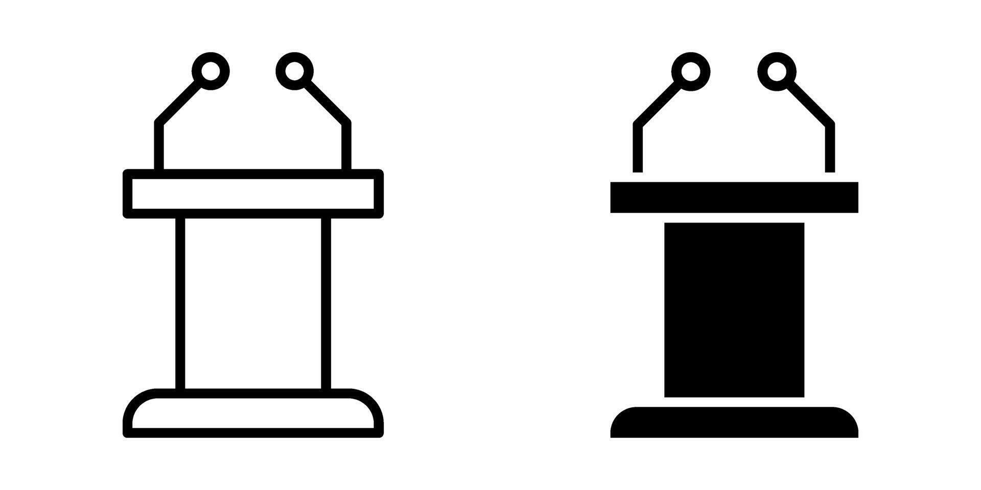 Podium Icon set. Symbol isolated white background. illustration. color editable. vector