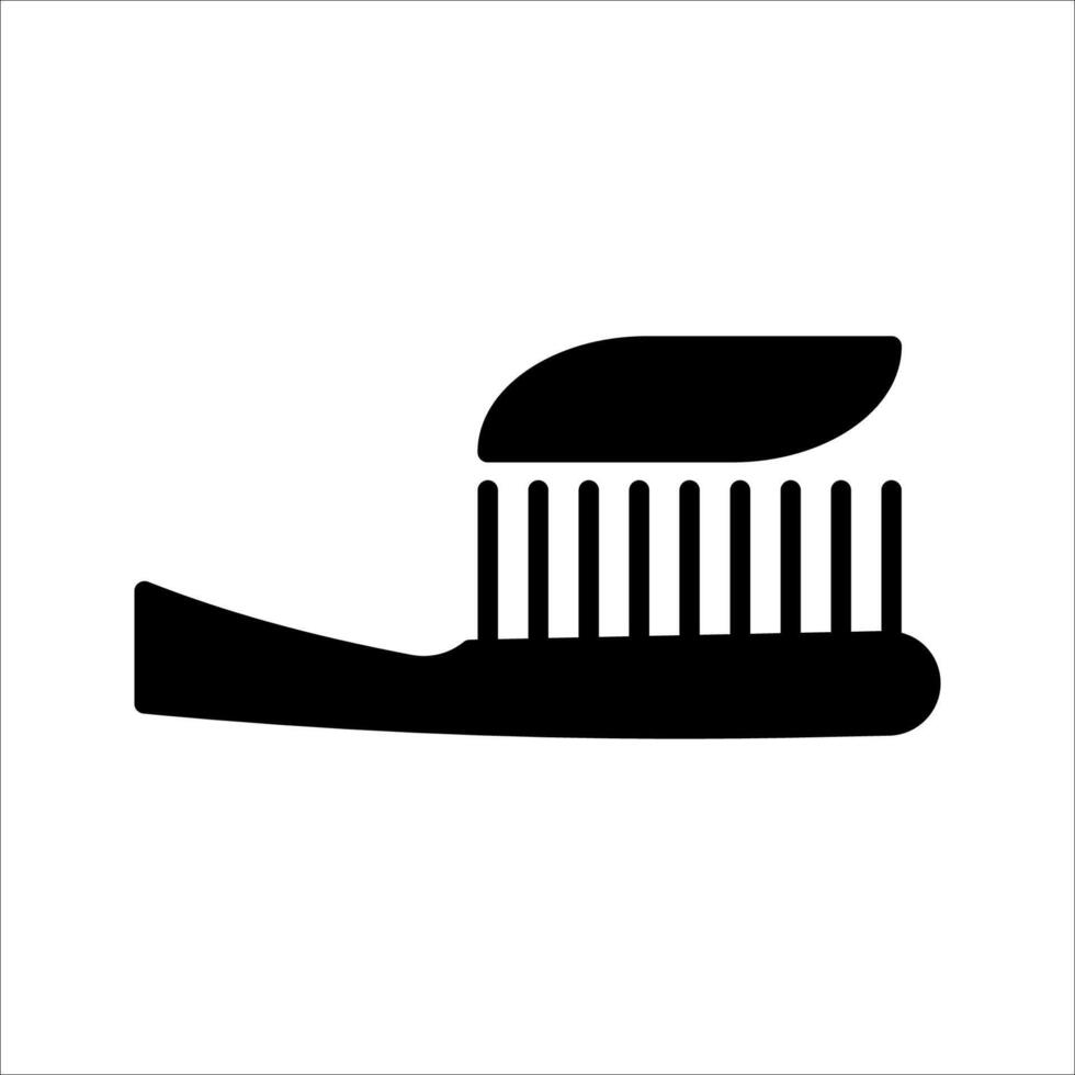 Toothbrush with toothpaste icon. Brush tooth line and glyph version, outline and filled sign. linear and full pictogram. Symbol, logo illustration. vector