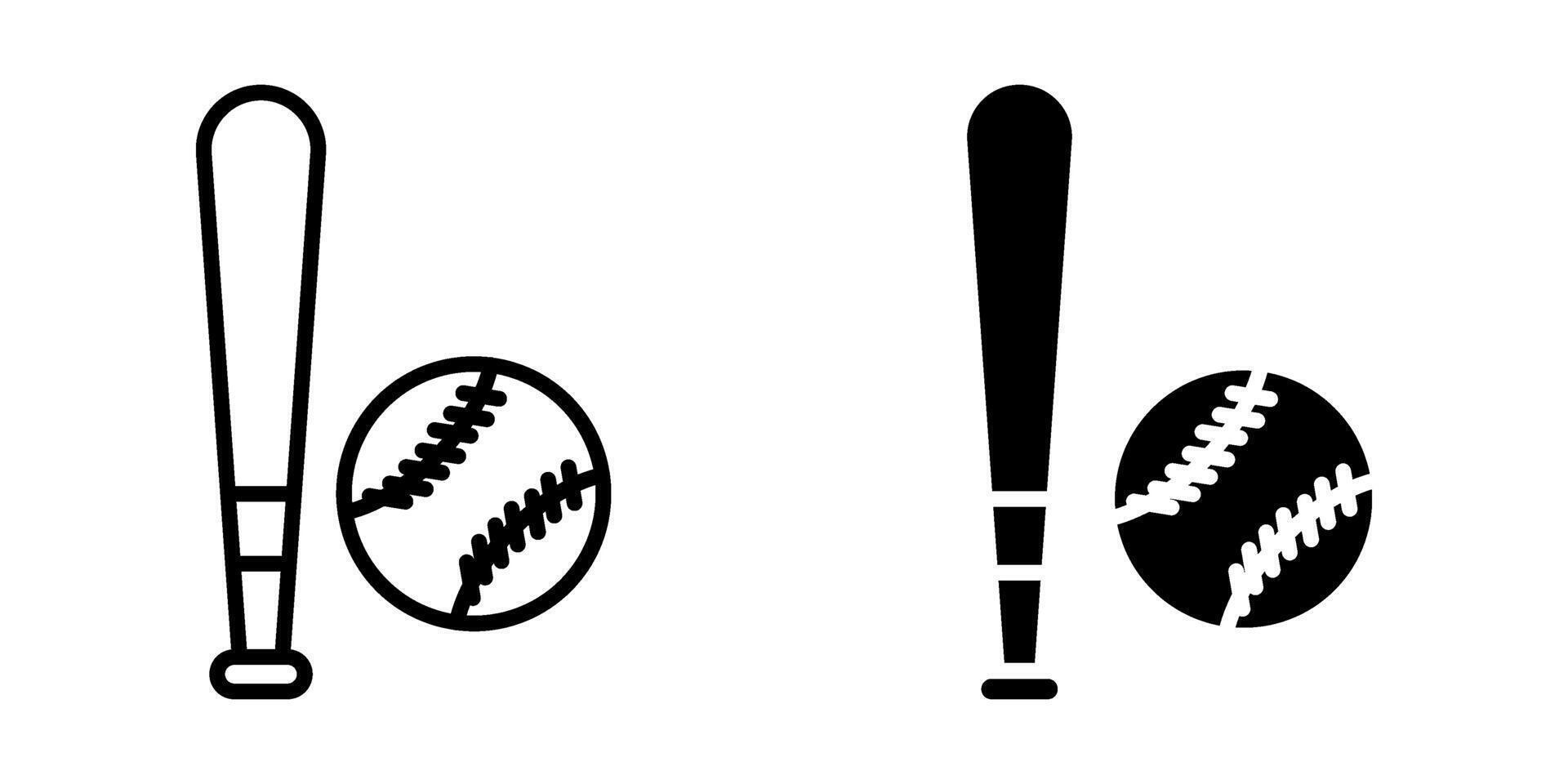 Baseball1 Icon set. Symbol isolated white background. illustration. color editable. vector