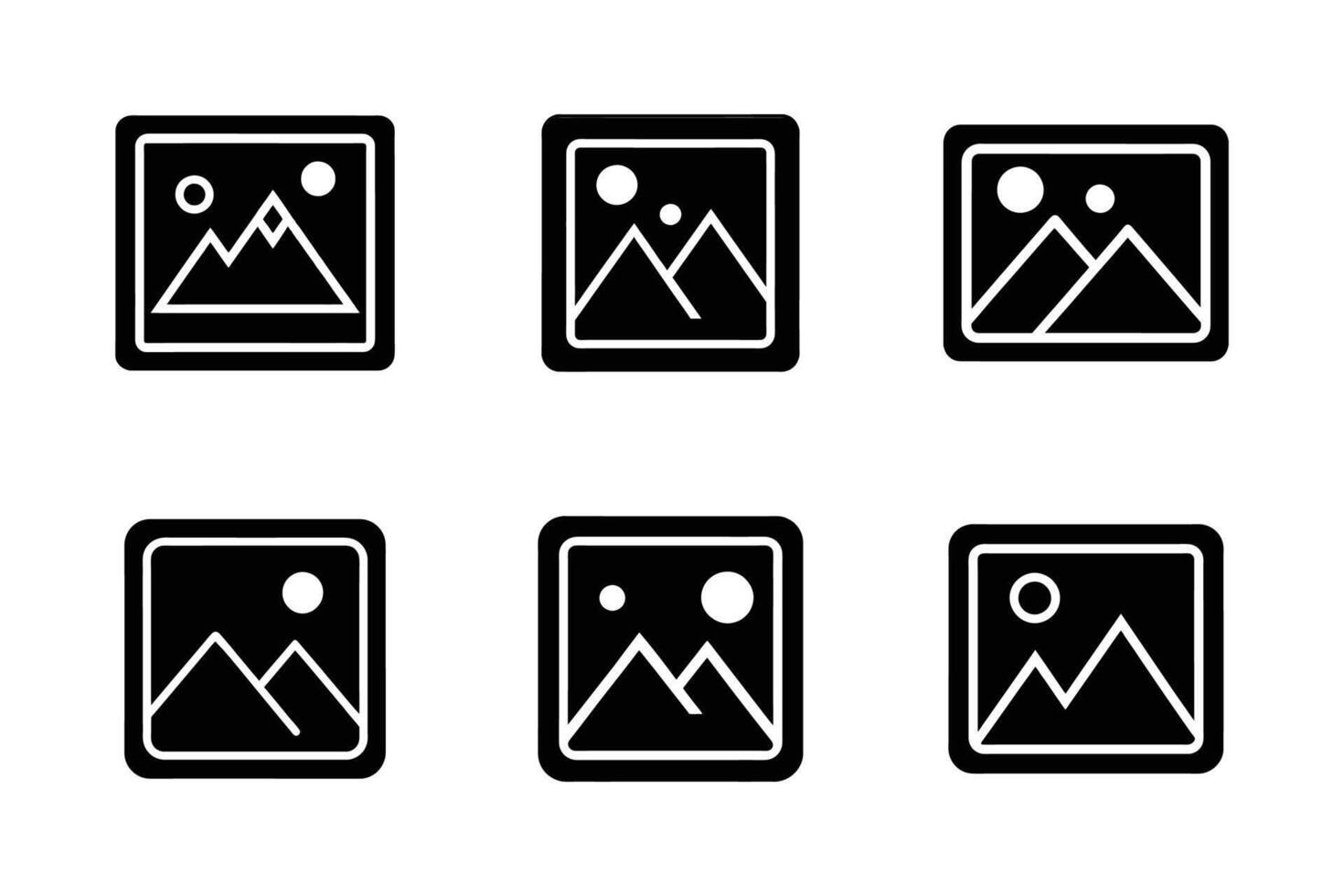 Image black and white silhouette icon set vector