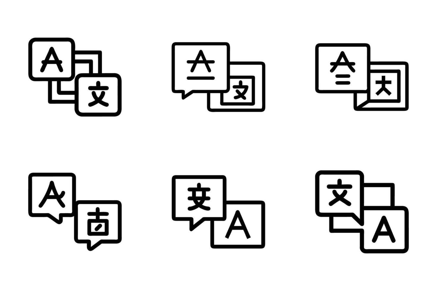 Communication artistic flat icon collection vector