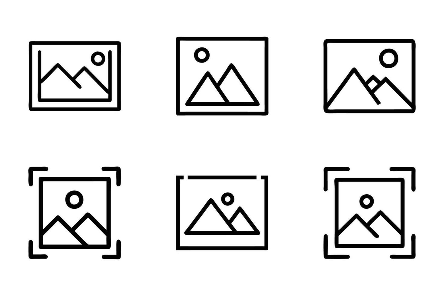 Image simple and clean silhouette icon pack vector
