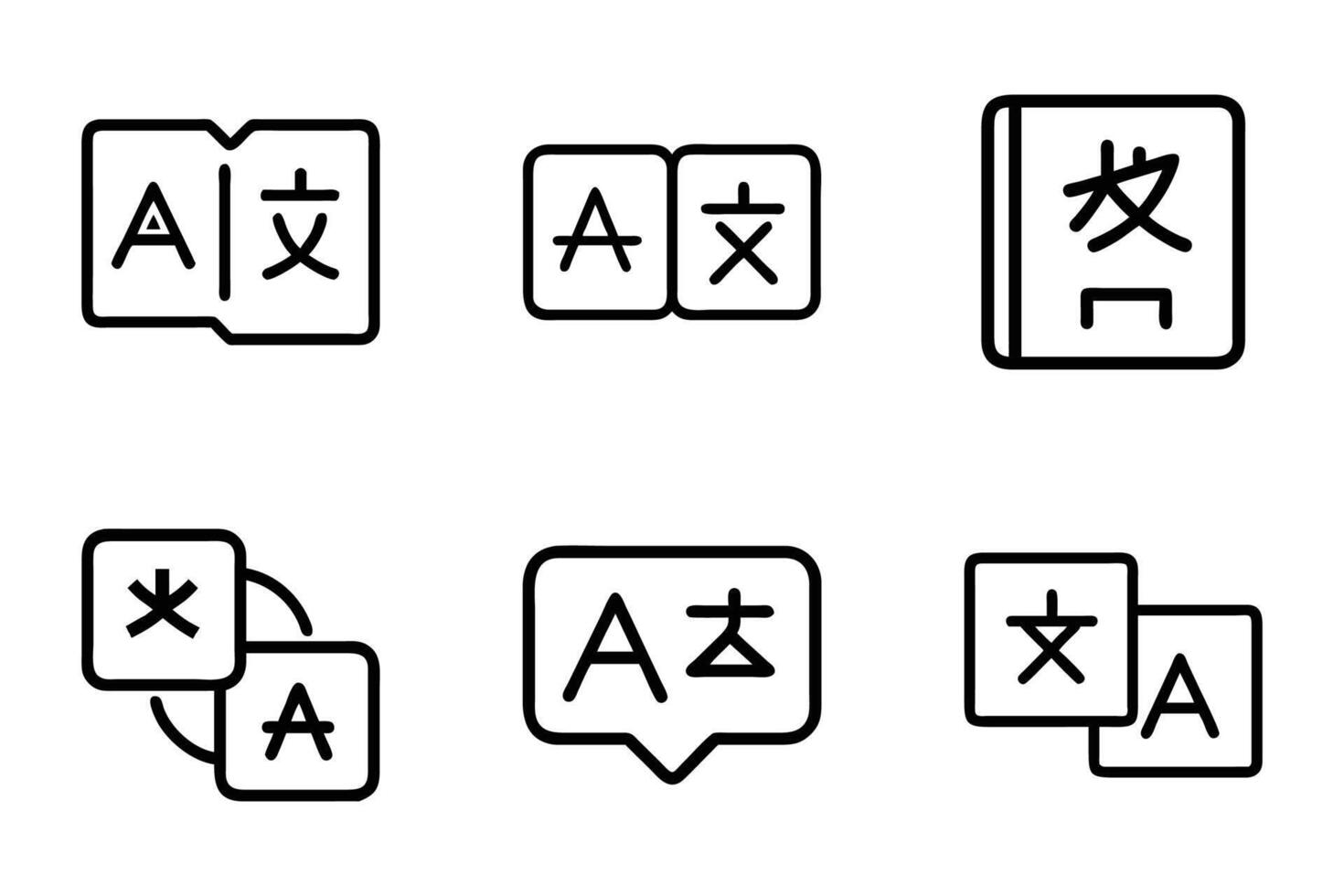 Communication isolated silhouette icon set vector