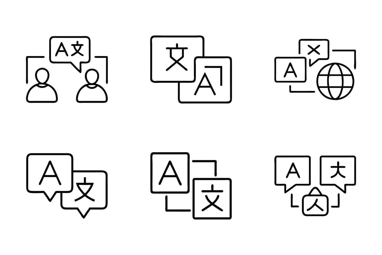Communication isolated design icon set vector