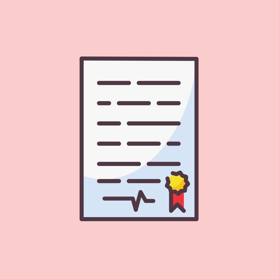 certificate icon design, business icon vector
