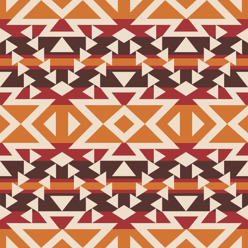 Modern color Native American geometric pattern. Aztec southwestern geometric shape seamless pattern. Ethnic geometric pattern use for textile, home decoration elements, upholstery. vector