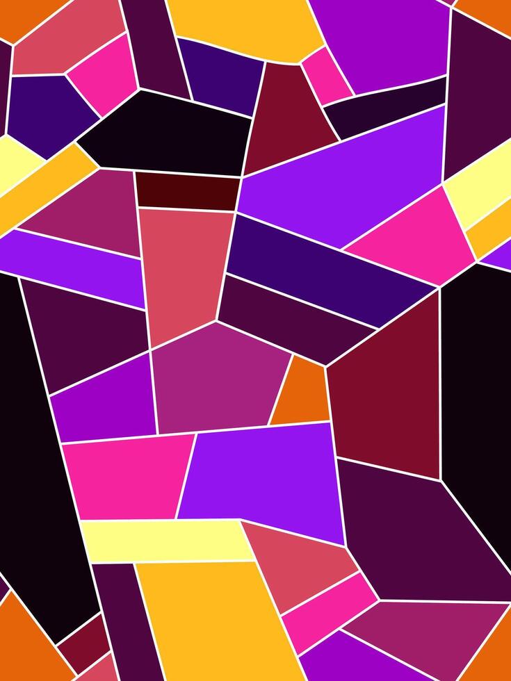 Vibrant Geometric Crystal Color Blocking Seamless Pattern vector