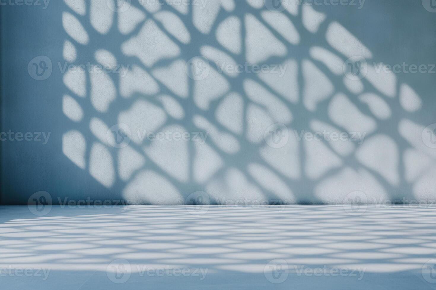 Abstract light patterns and shadows create a modern and serene ambiance on a neutral wall photo