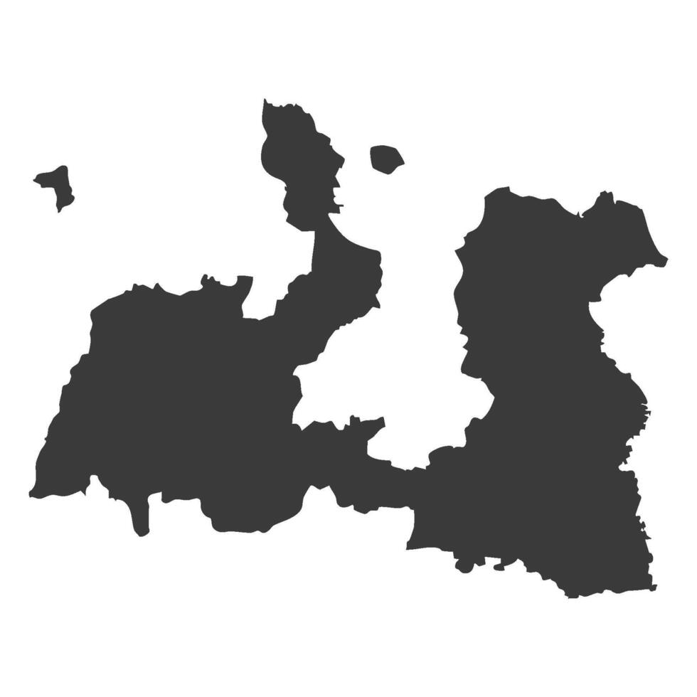 Map of Serang Regency, Banten vector