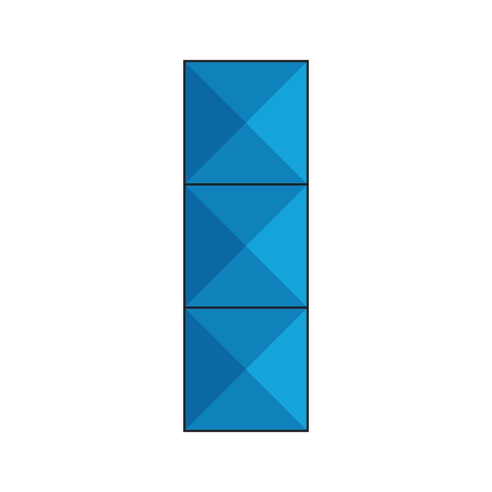 Tetris Game cube stacked icon vector