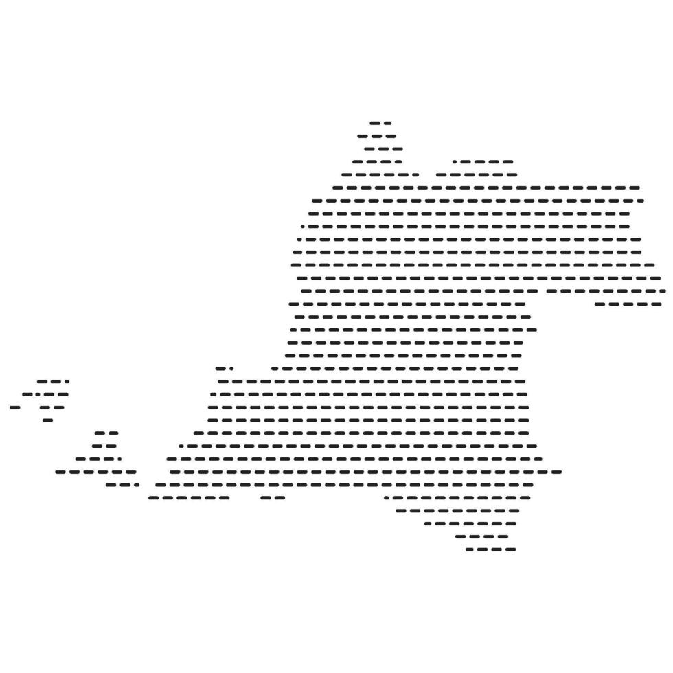 Banten Province Dashed line Map vector