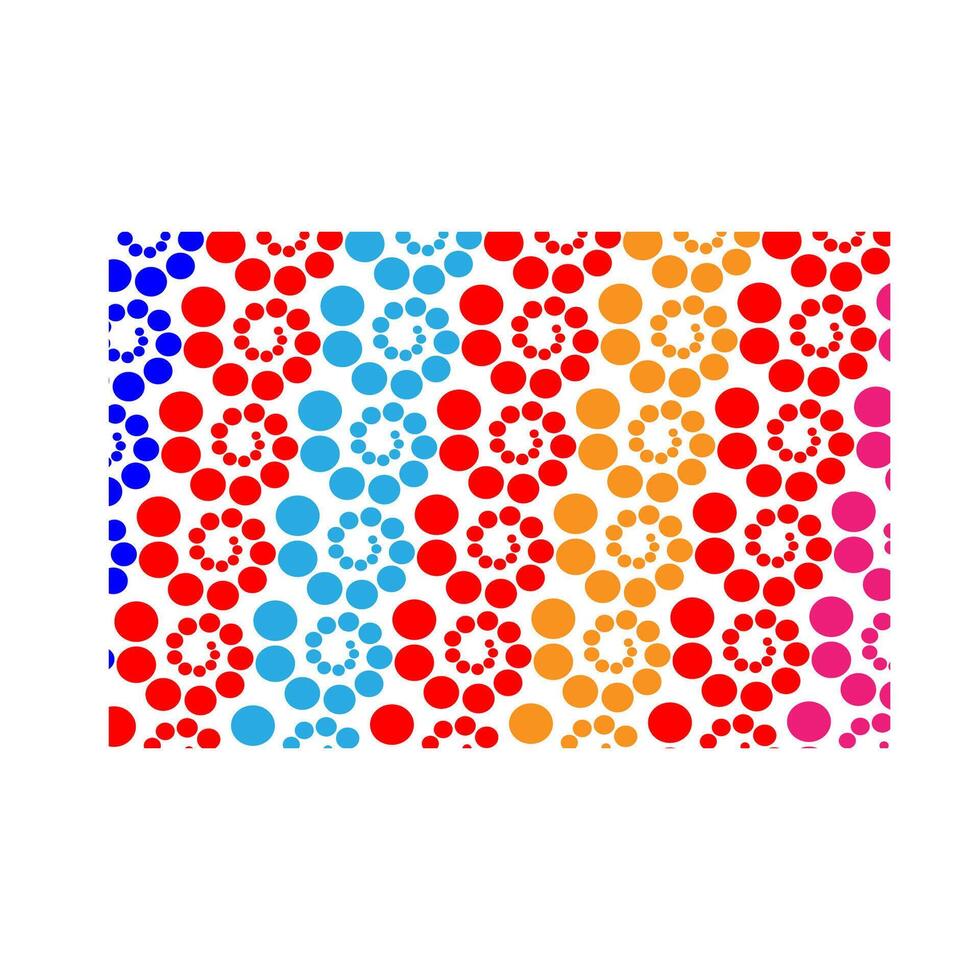 A colorful pattern with circles and dots vector
