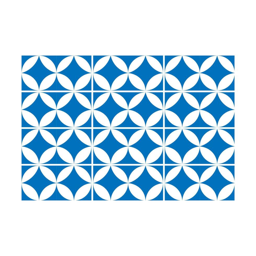 A blue and white pattern with circles vector