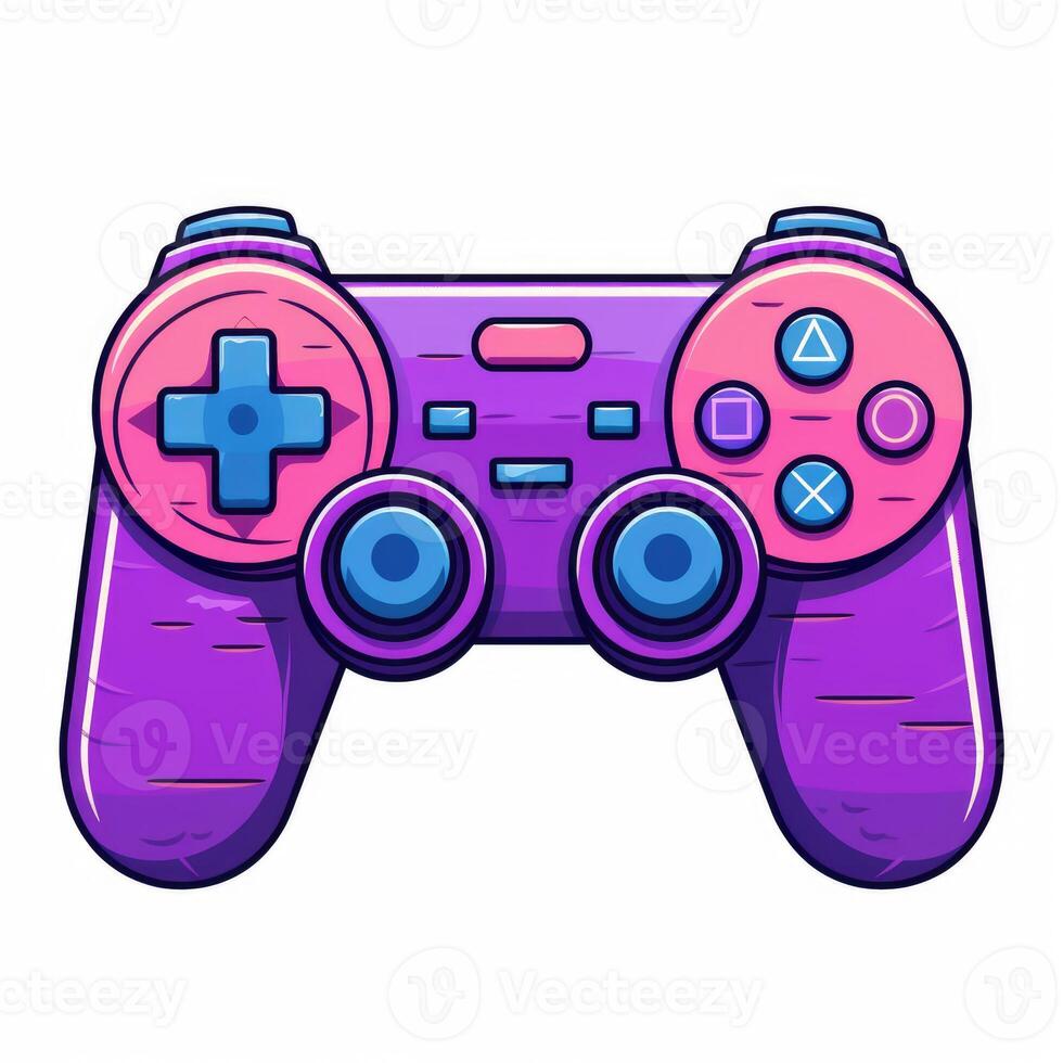 video game controller isolated on white background photo