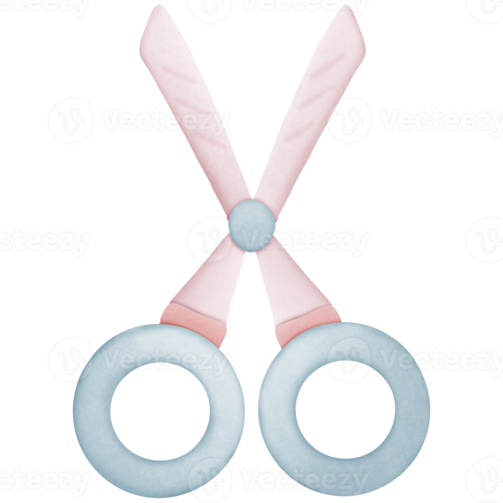 Scissors cartoon school supplies isolated on transparent background png