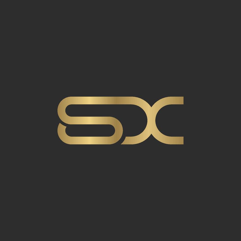 Alphabet Initials logo XS, SX, X and S vector