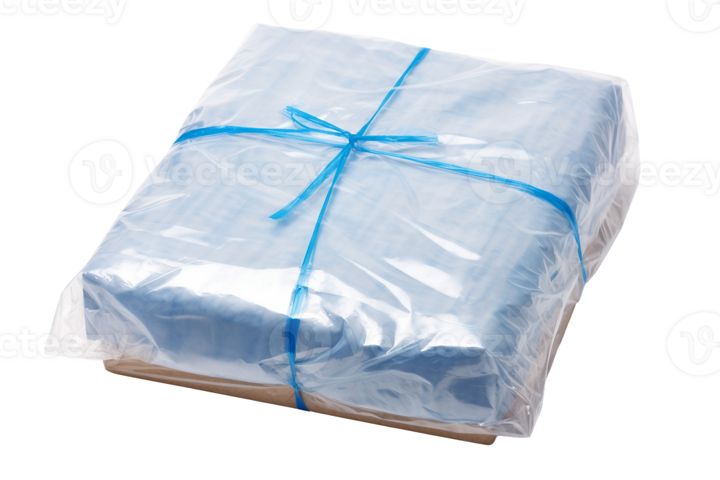 Parcel in Bubble Wrap on Transparent Background. png