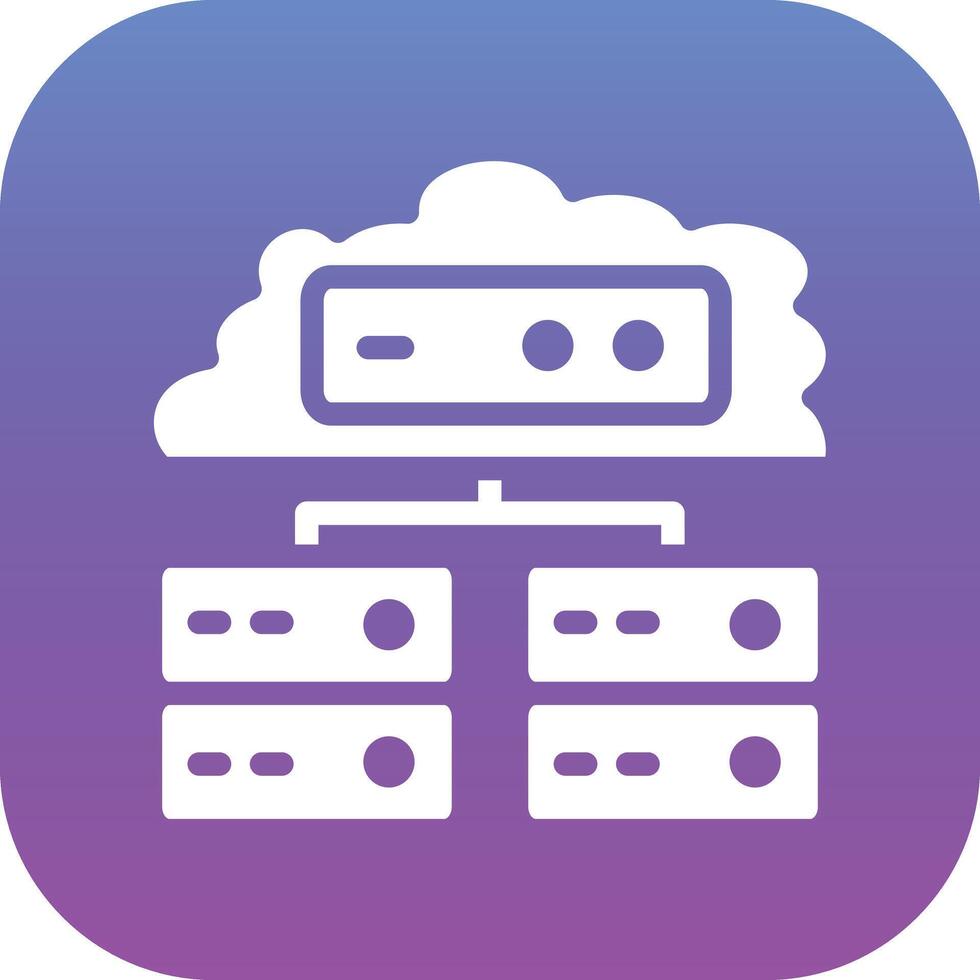 Cloud Database Vector Icon
