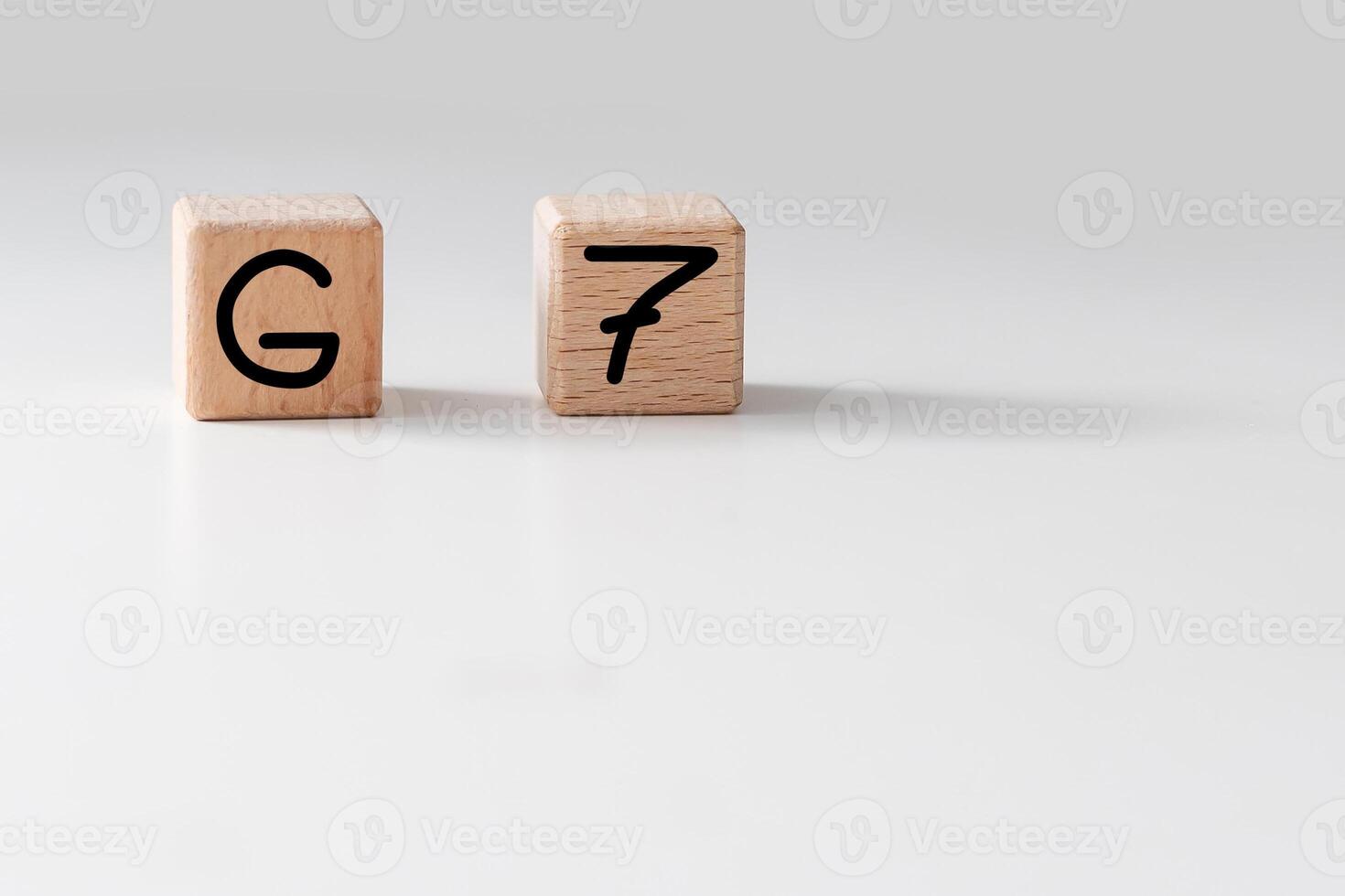 Human hand put wooden block and set technology word G7. Network future. High speed of mobile internet photo