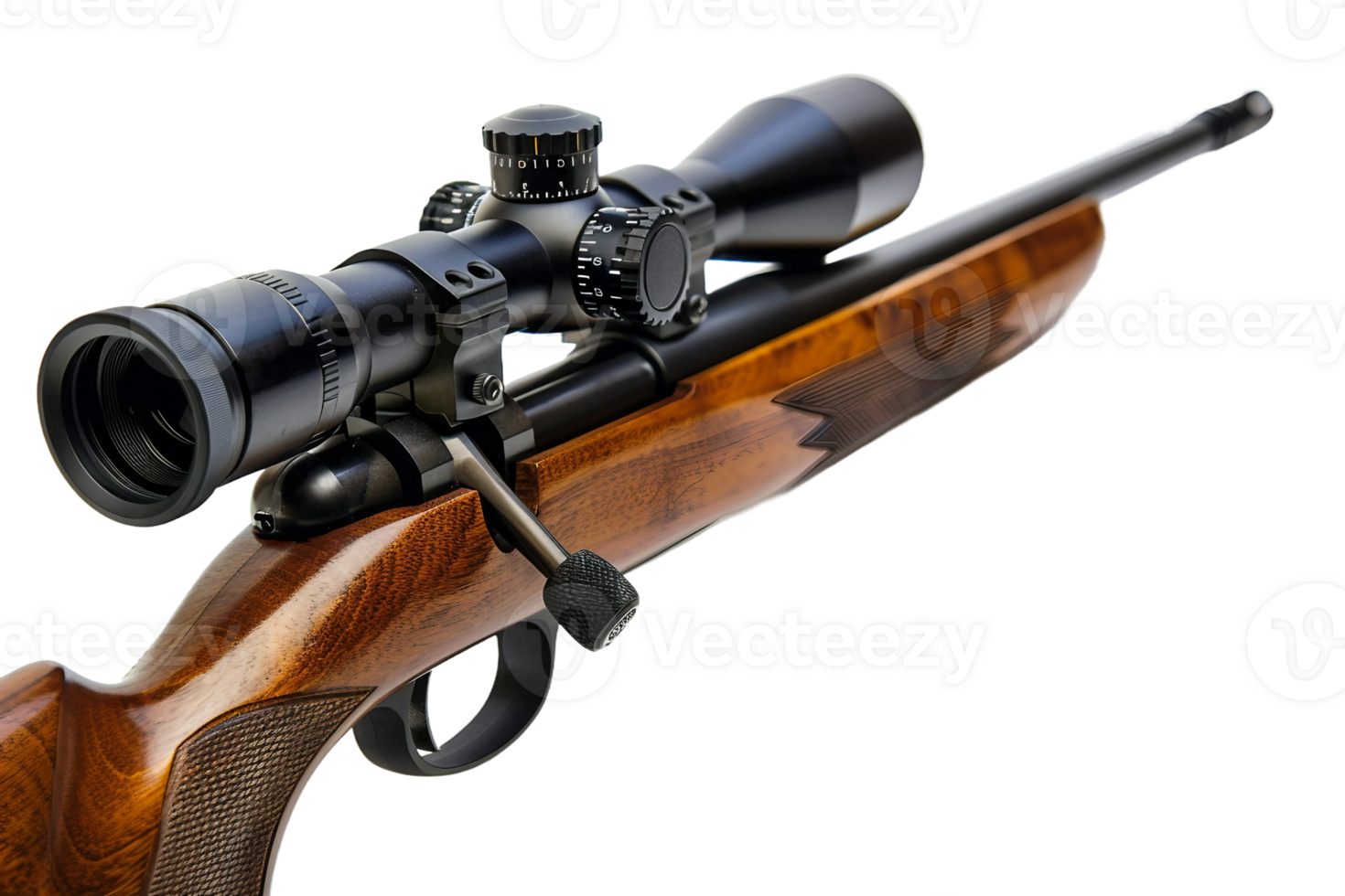 Rifle Scope On Transparent Background. png