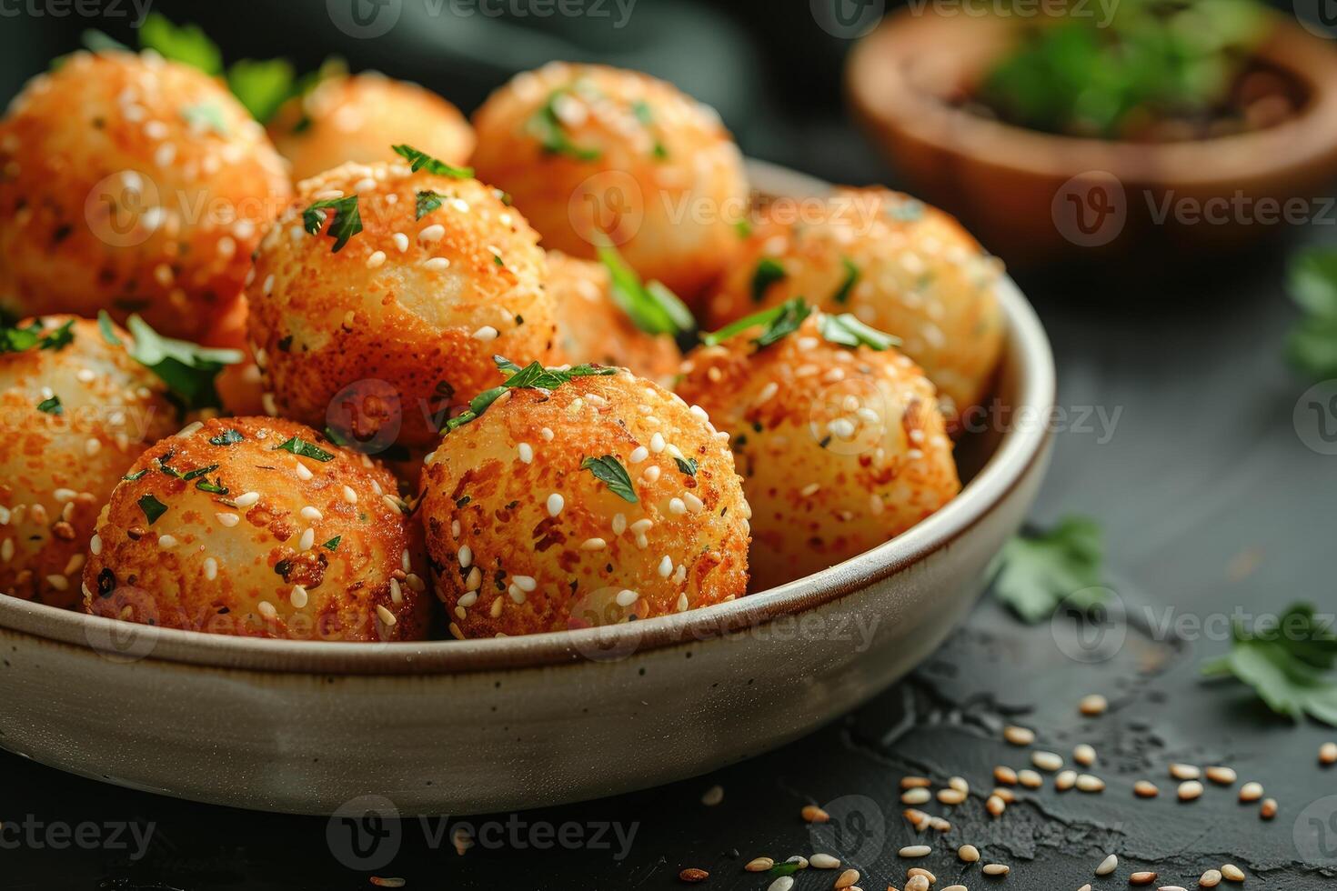 Falafels are deep fried balls traditionally found in Middle Eastern cuisine food professional advertising food photography photo