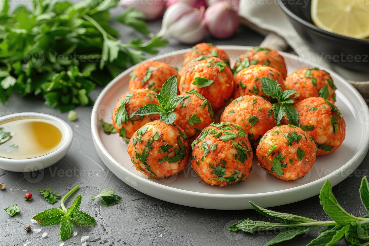 Falafels are deep fried balls traditionally found in Middle Eastern cuisine food professional advertising food photography photo