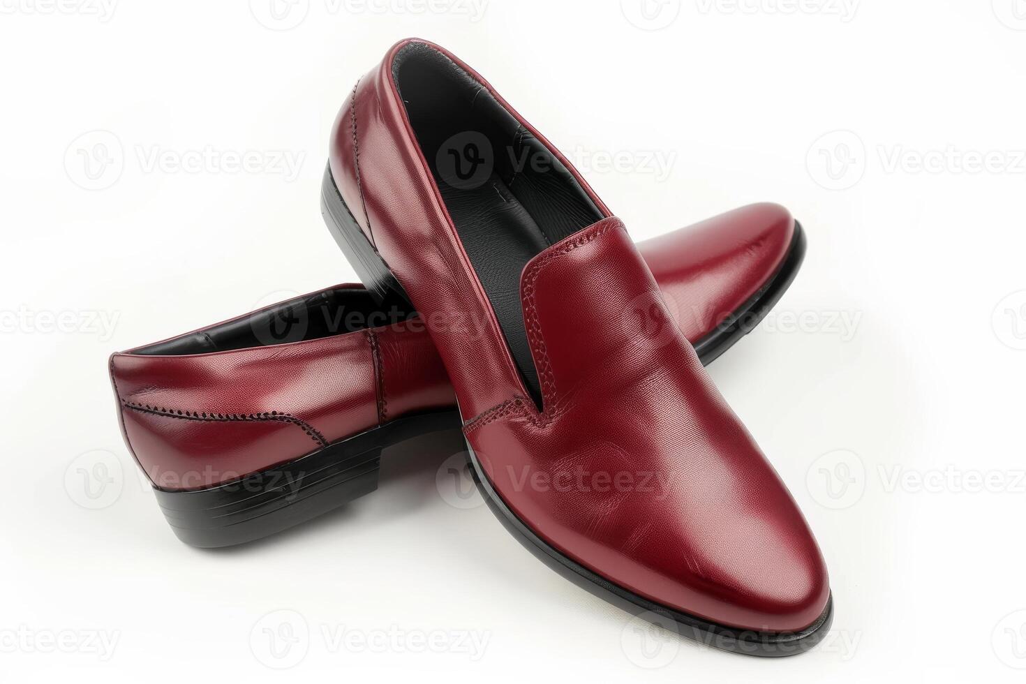 Pair of Fashionable Shoes Isolated on White Background photo