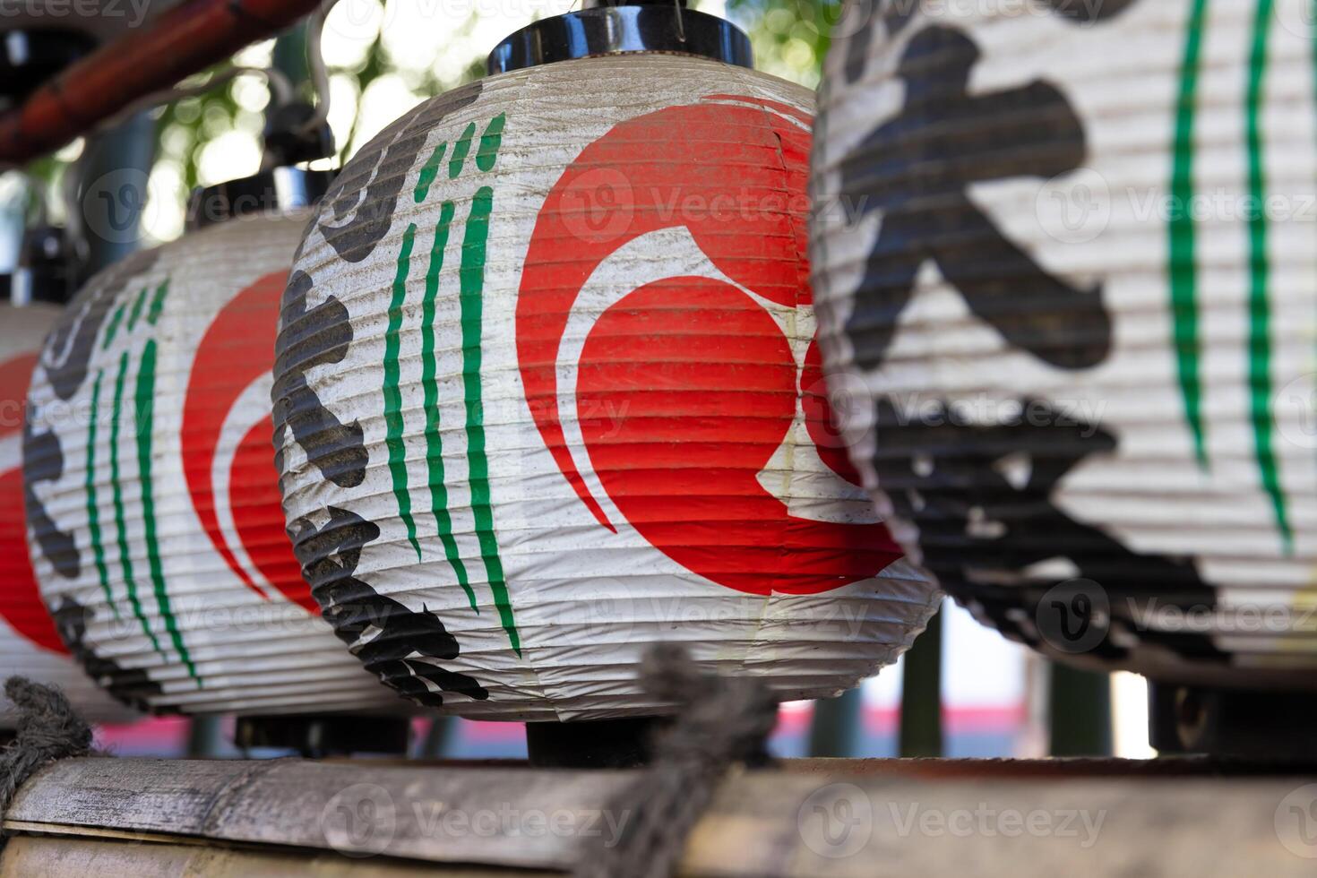 Paper lanterns at Japanese Shrine photo