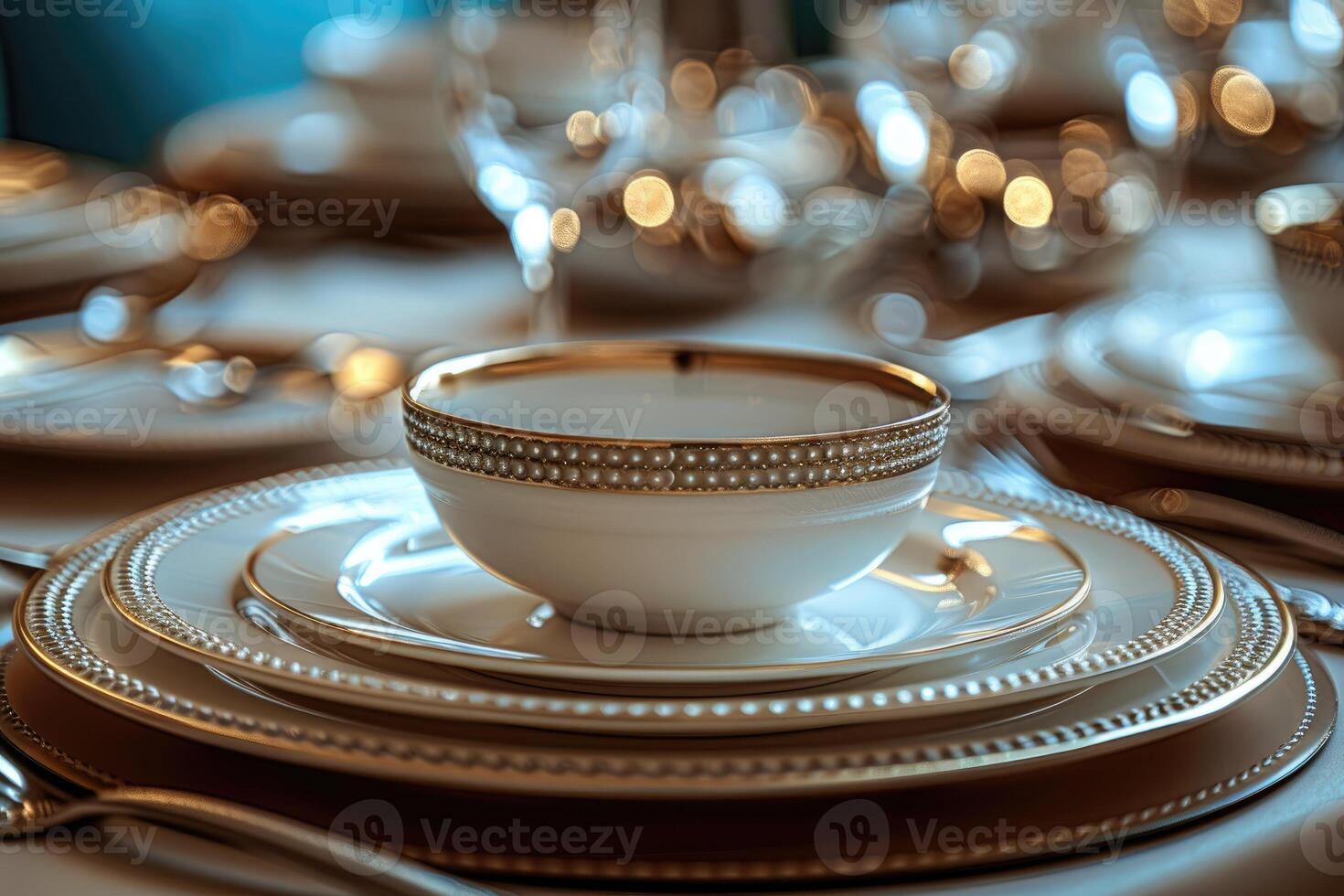 table set and cutlery with ramadan theme advertising food photography photo