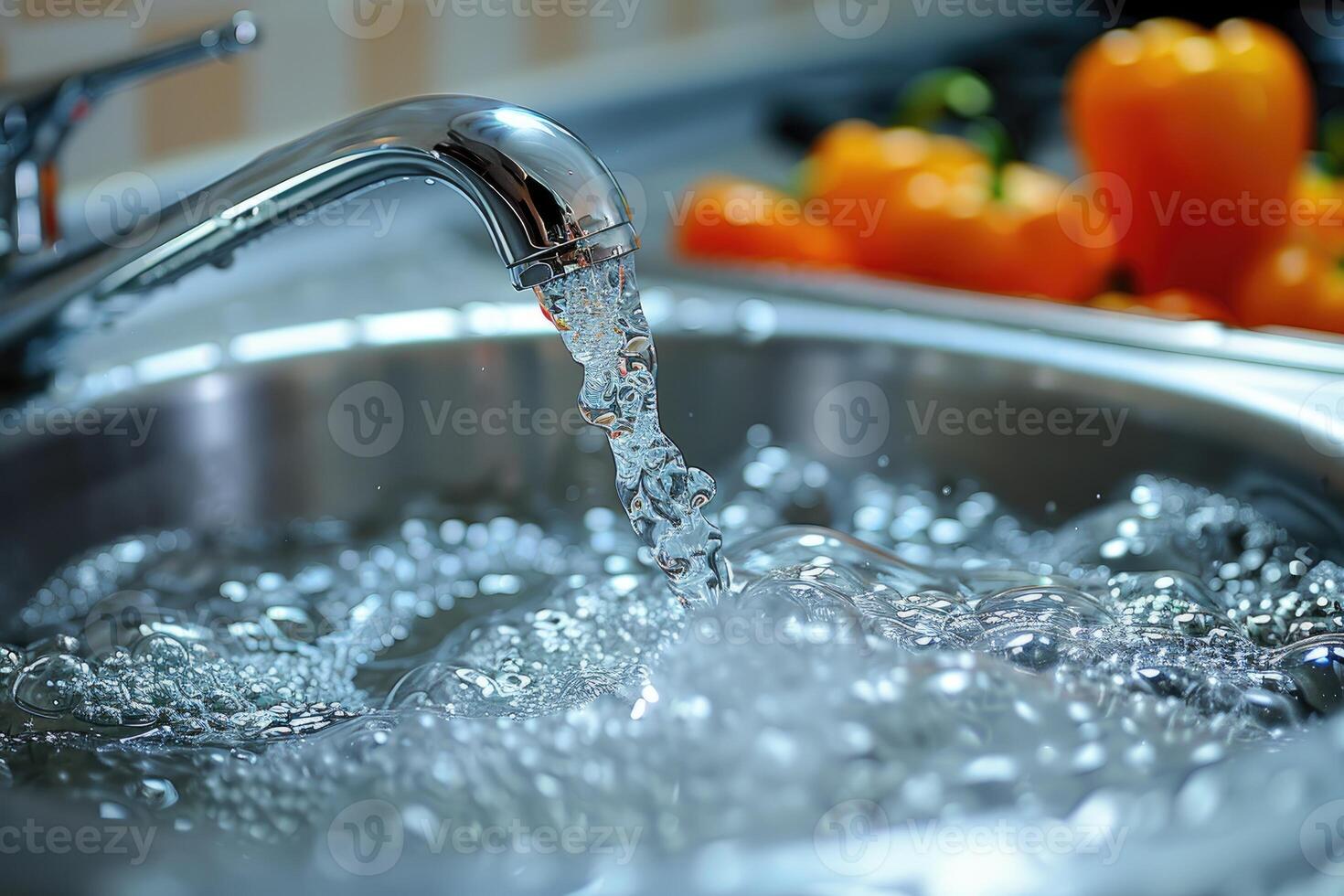 faucet in modern kitchen sink professional advertising photography photo