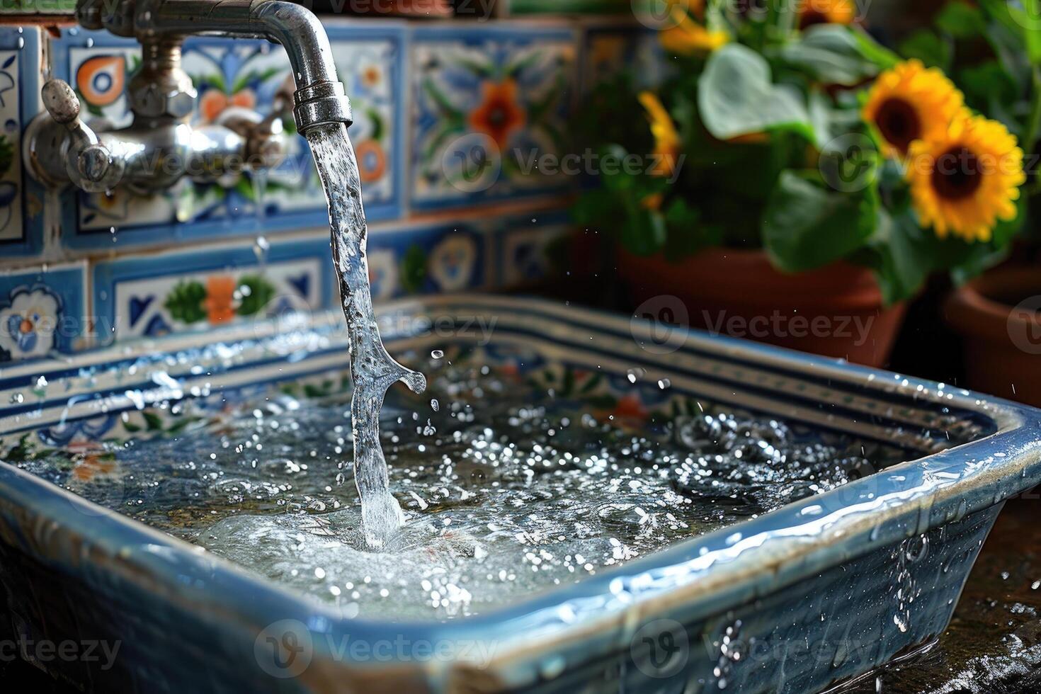 faucet in modern kitchen sink professional advertising photography photo