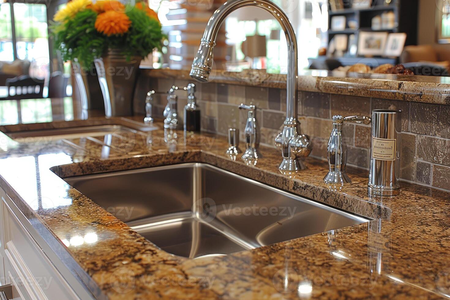faucet in modern kitchen sink professional advertising photography photo