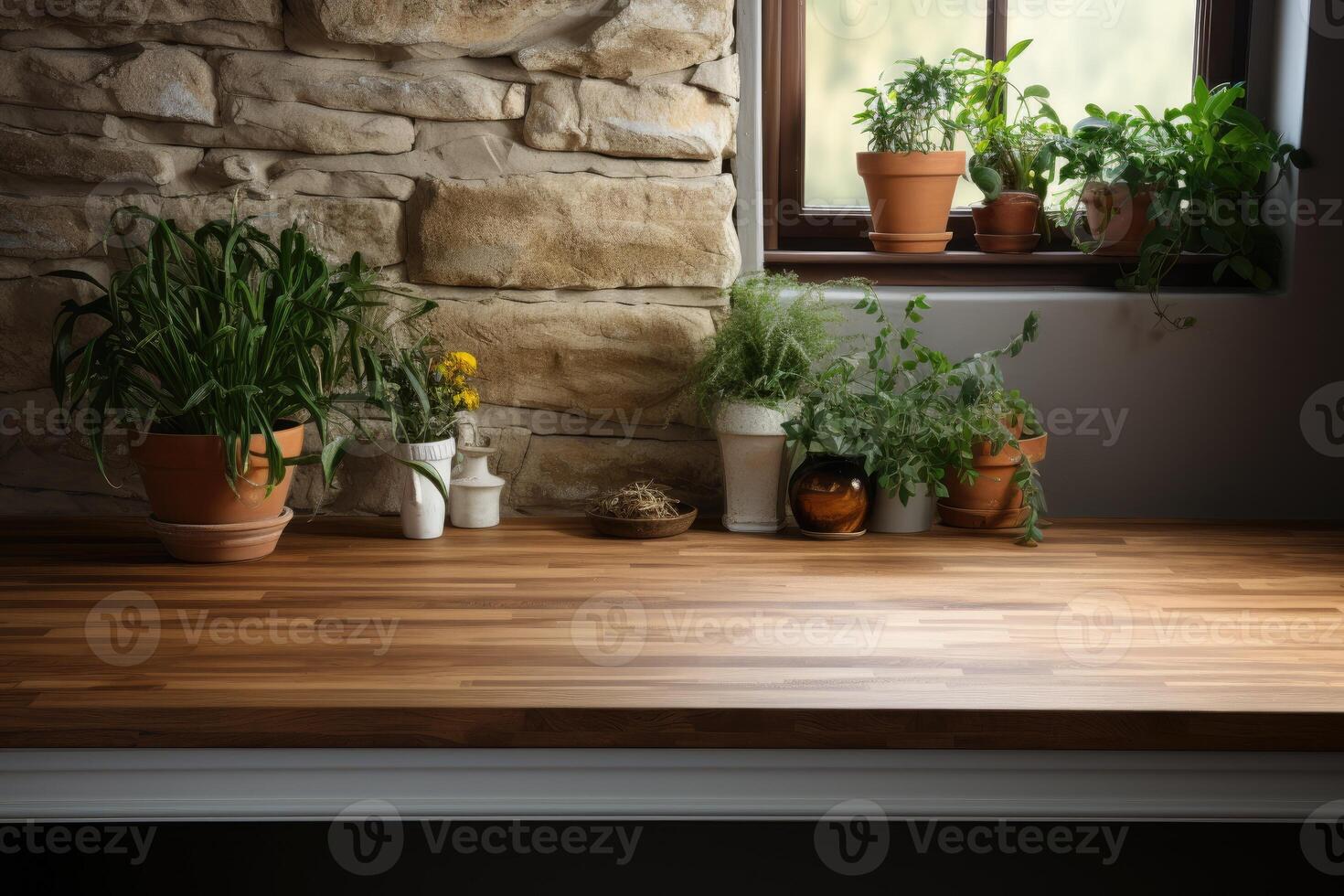 Modern kitchen interior with wooden furniture k professional advertising photography photo