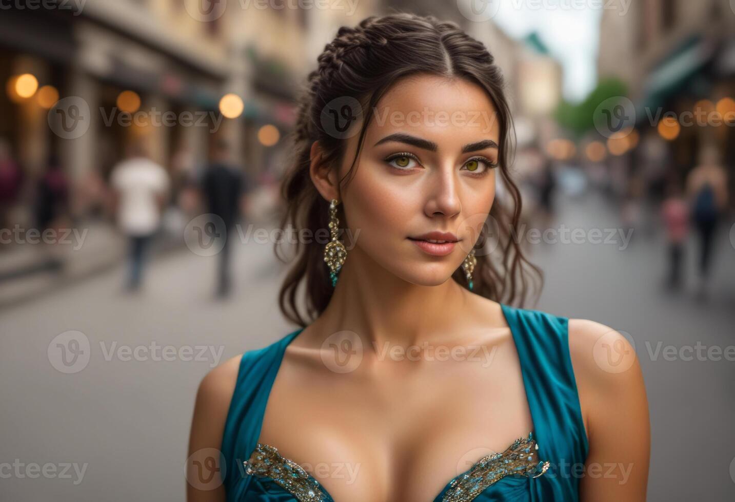 A Portrait Of Breathtakingly Gorgeous, Exotic, Beautiful Woman. photo