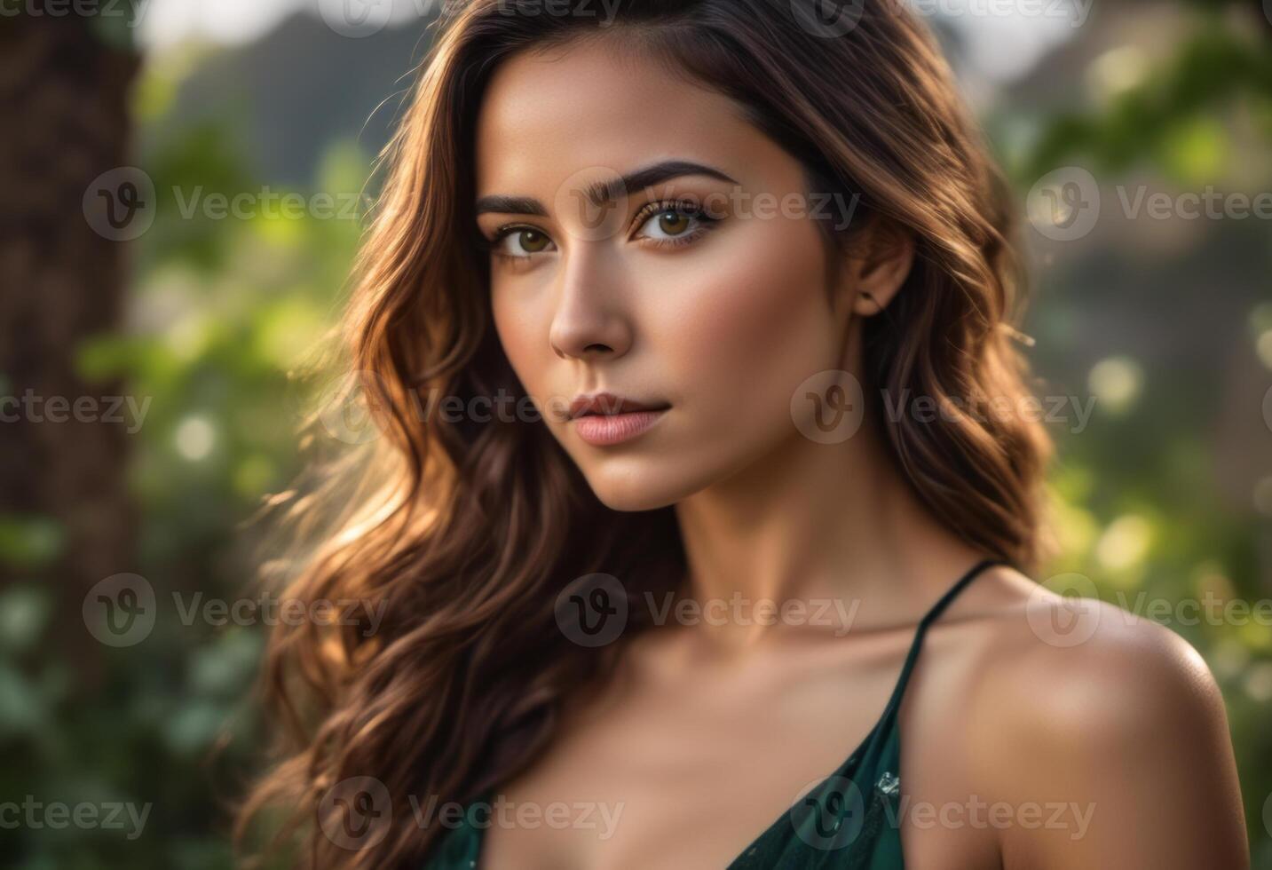 A Portrait Of Breathtakingly Gorgeous, Exotic, Beautiful Woman. photo