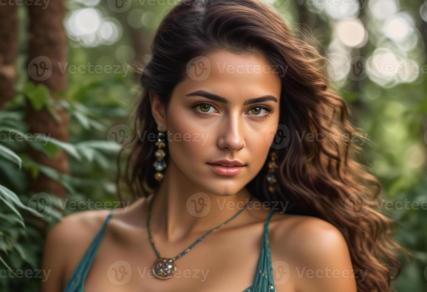 A Portrait Of Breathtakingly Gorgeous, Exotic, Beautiful Woman. photo