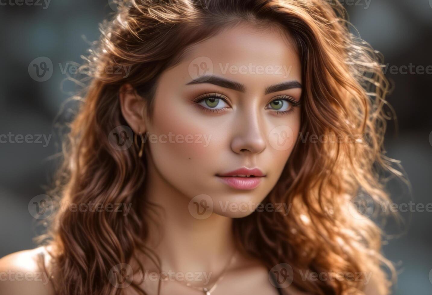 A Portrait Of Breathtakingly Gorgeous, Exotic, Beautiful Woman. photo