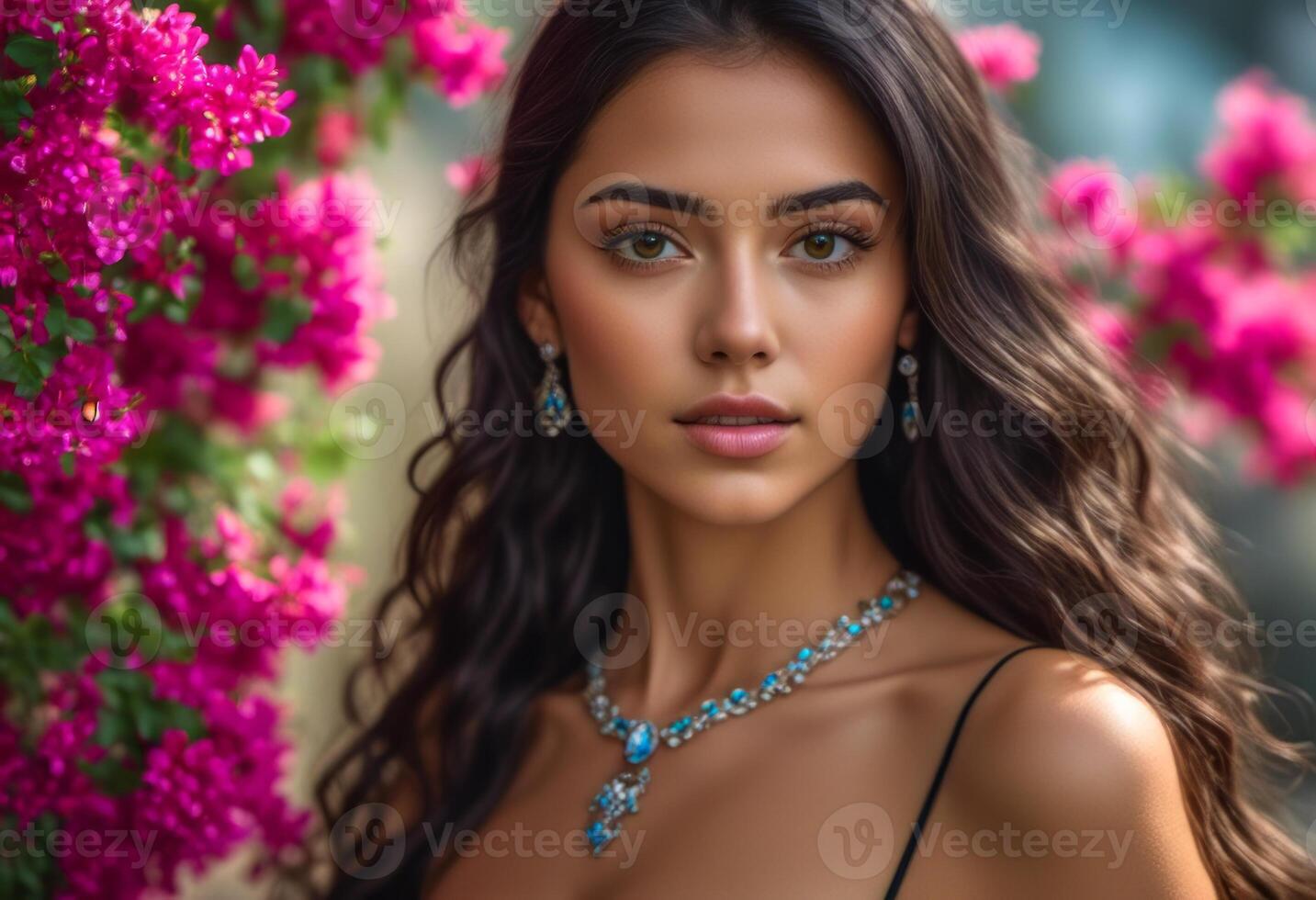 A Portrait Of Breathtakingly Gorgeous, Exotic, Beautiful Woman. photo
