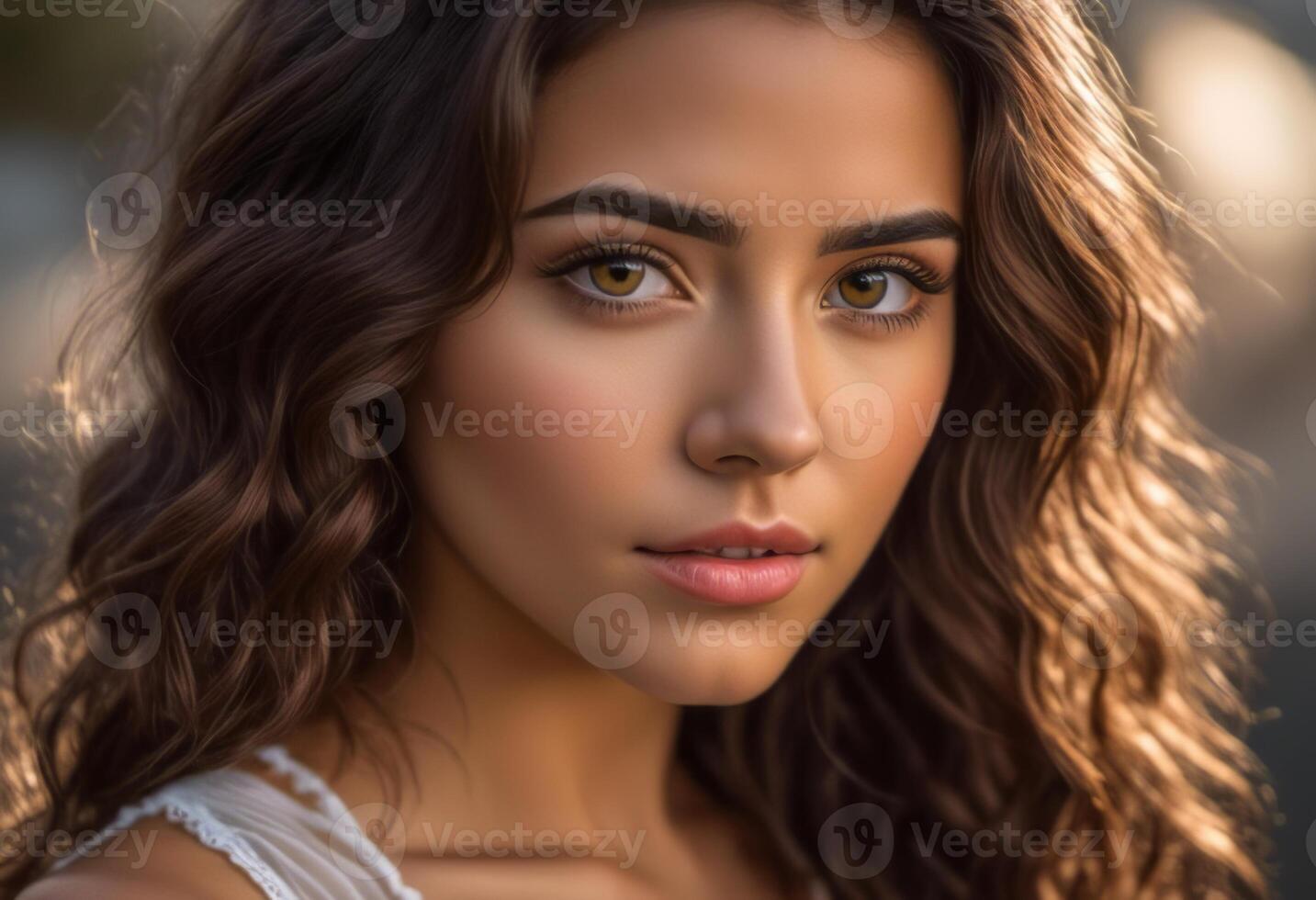 A Portrait Of Breathtakingly Gorgeous, Exotic, Beautiful Woman. photo
