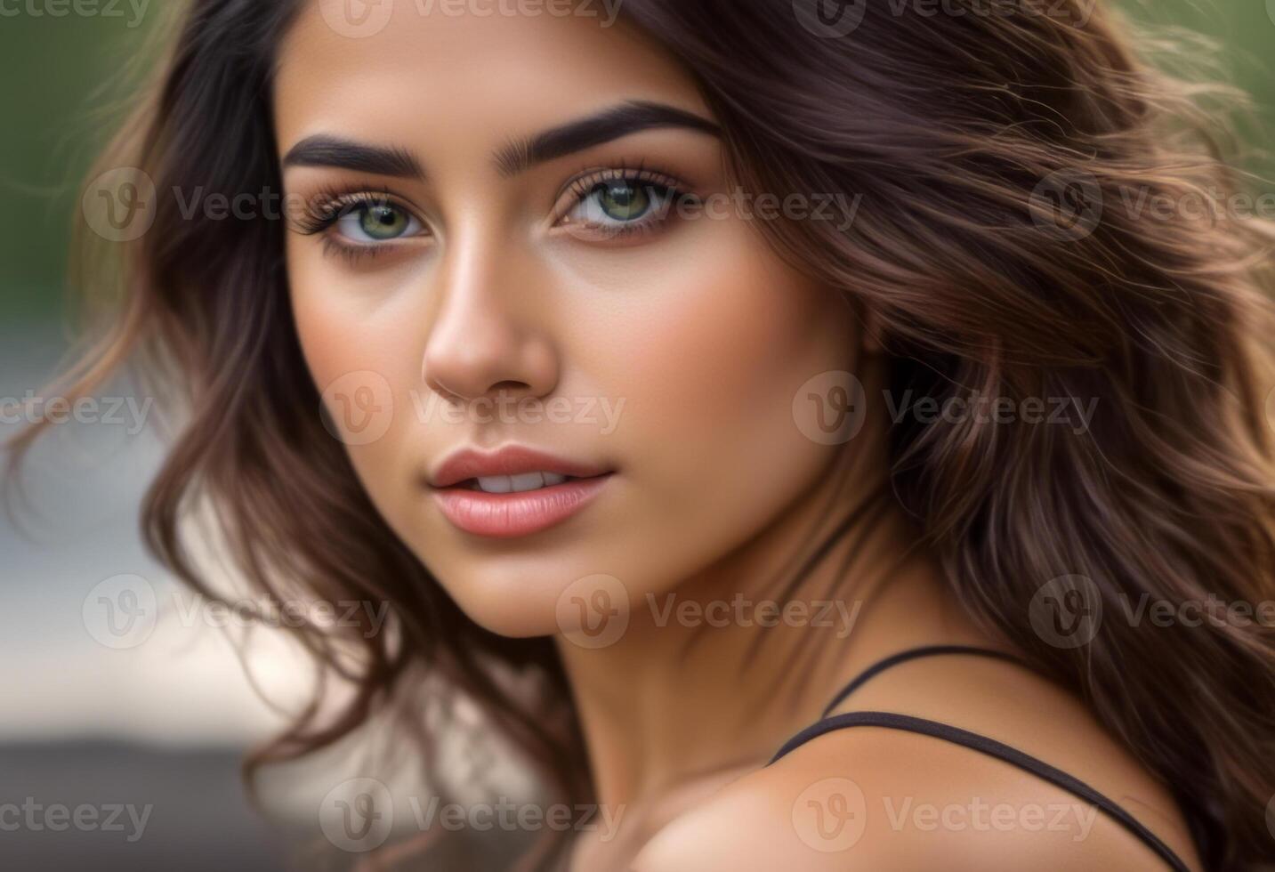 A Portrait Of Breathtakingly Gorgeous, Exotic, Beautiful Woman. photo