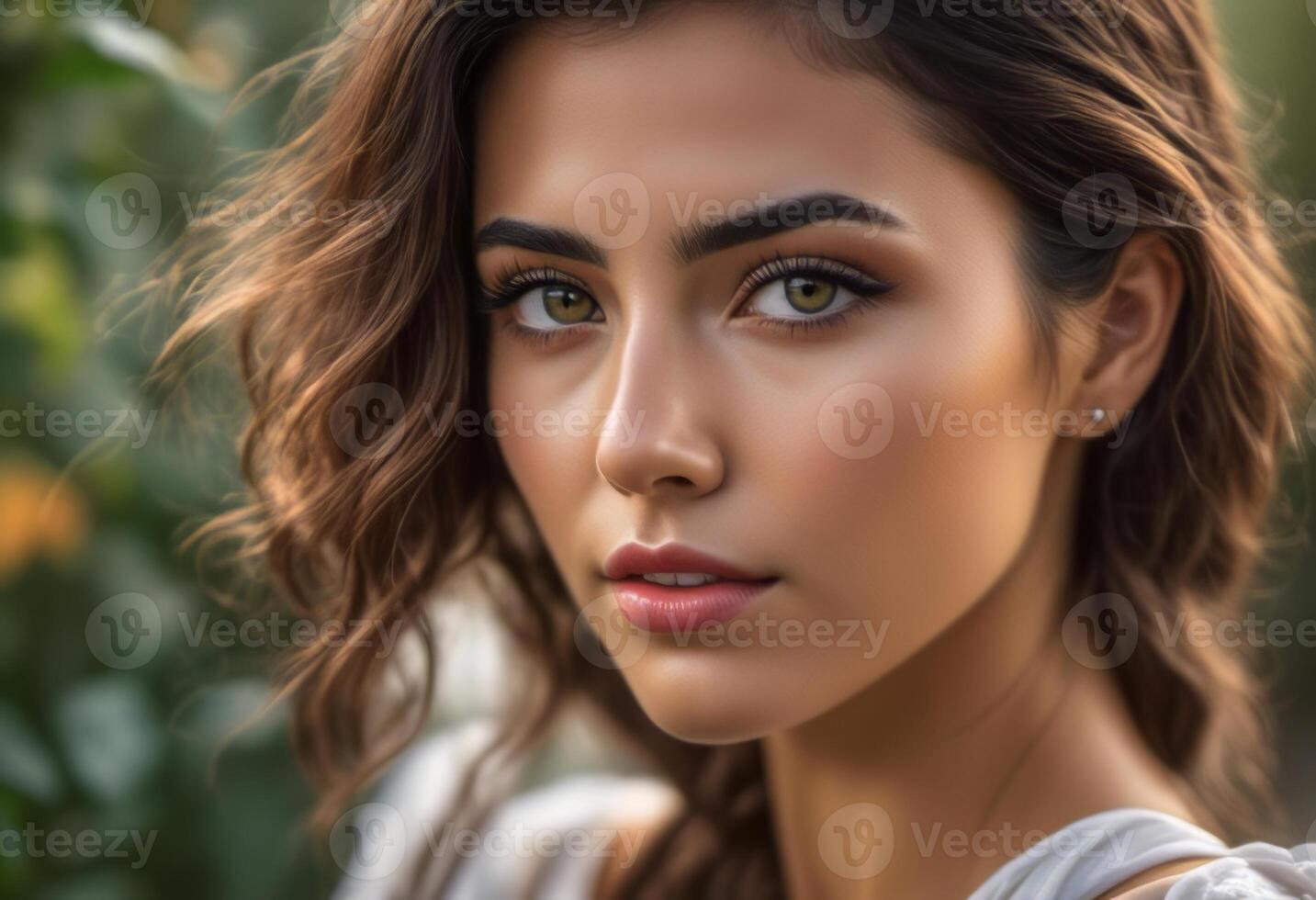 A Portrait Of Breathtakingly Gorgeous, Exotic, Beautiful Woman. photo