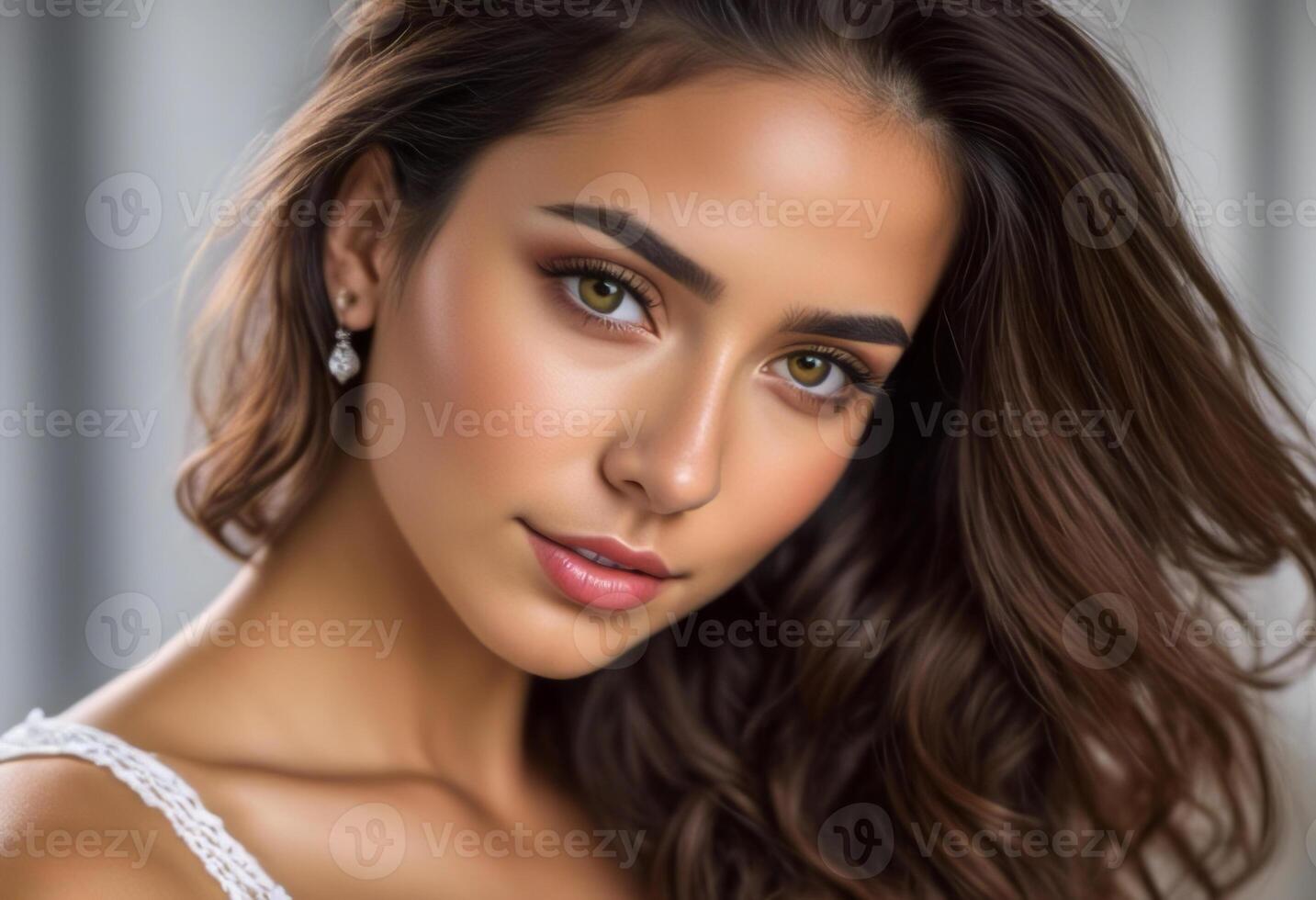A Portrait Of Breathtakingly Gorgeous, Exotic, Beautiful Woman. photo