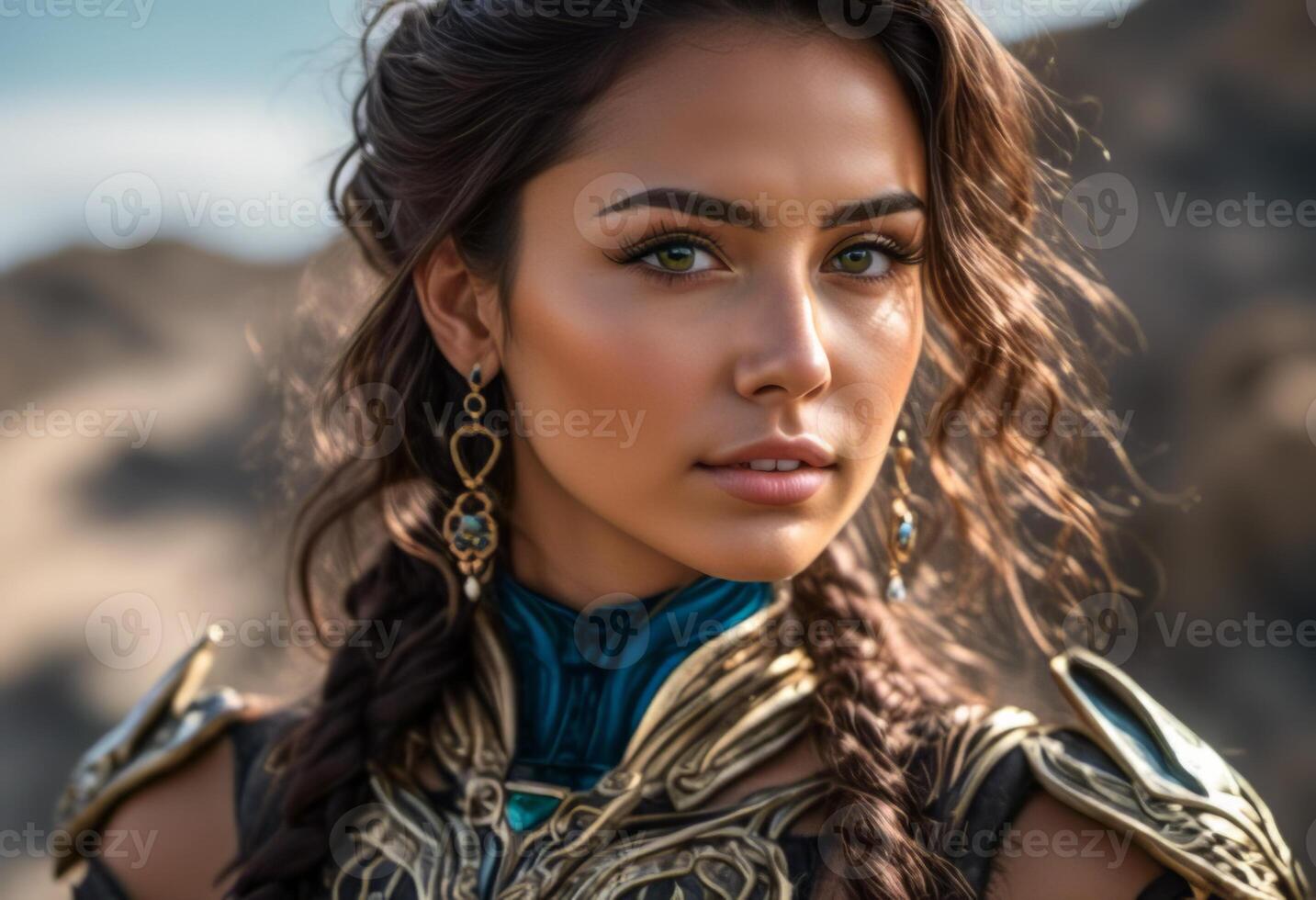A Portrait Of Breathtakingly Gorgeous, Exotic, Beautiful Woman. photo