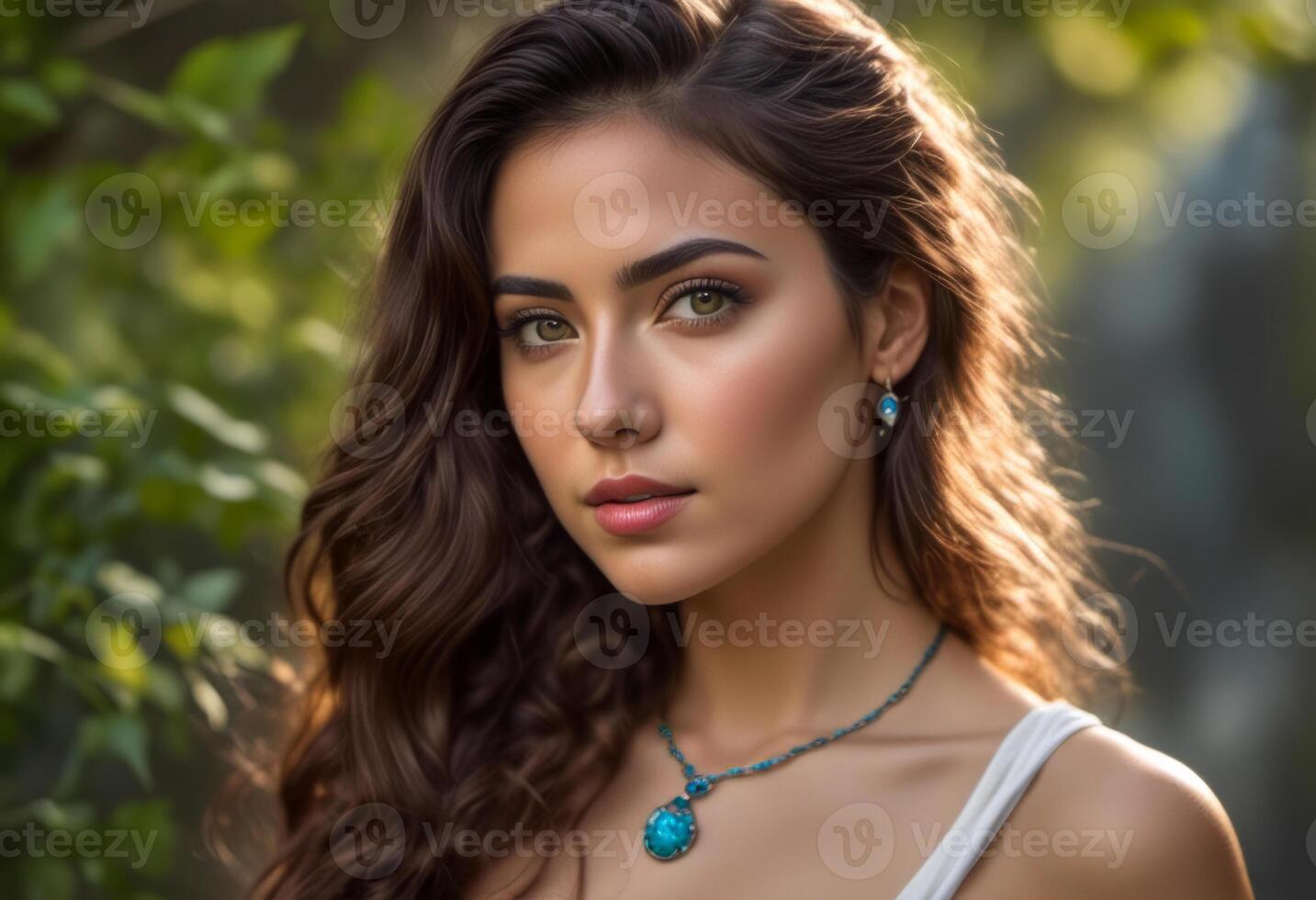 A Portrait Of Breathtakingly Gorgeous, Exotic, Beautiful Woman. photo