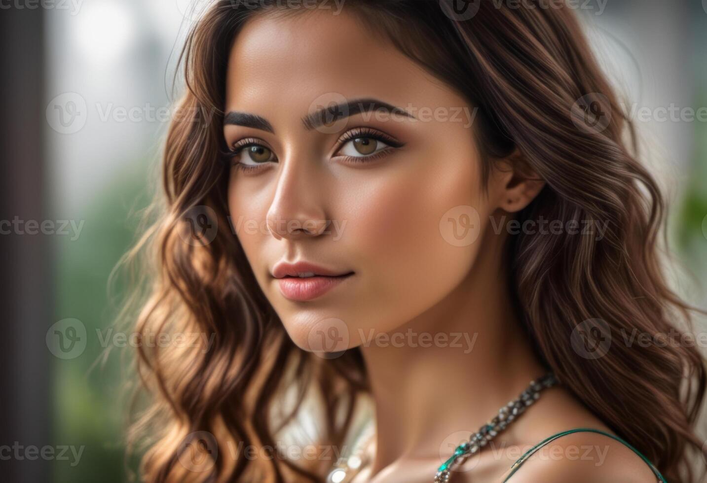 A Portrait Of Breathtakingly Gorgeous, Exotic, Beautiful Woman. photo