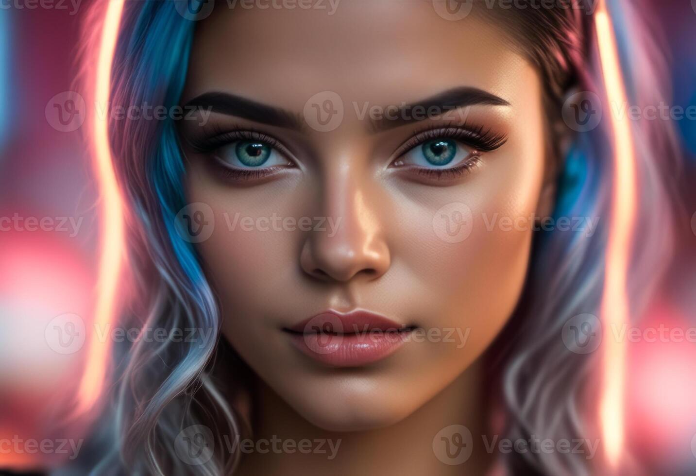 A Portrait Of Breathtakingly Gorgeous, Exotic, Beautiful Woman. photo