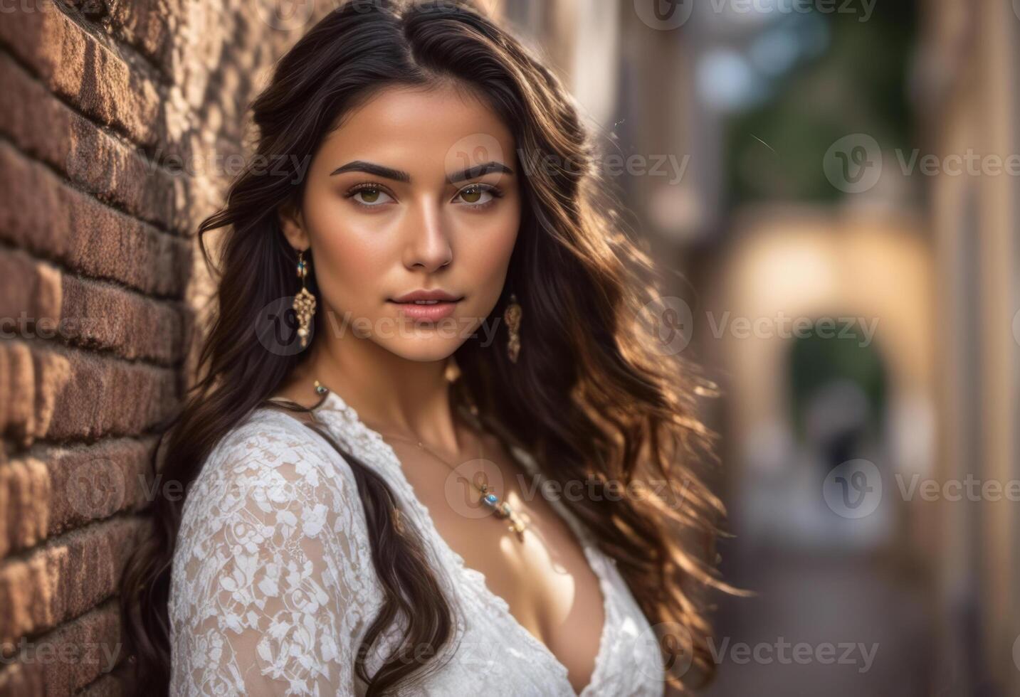 A Portrait Of Breathtakingly Gorgeous, Exotic, Beautiful Woman. photo