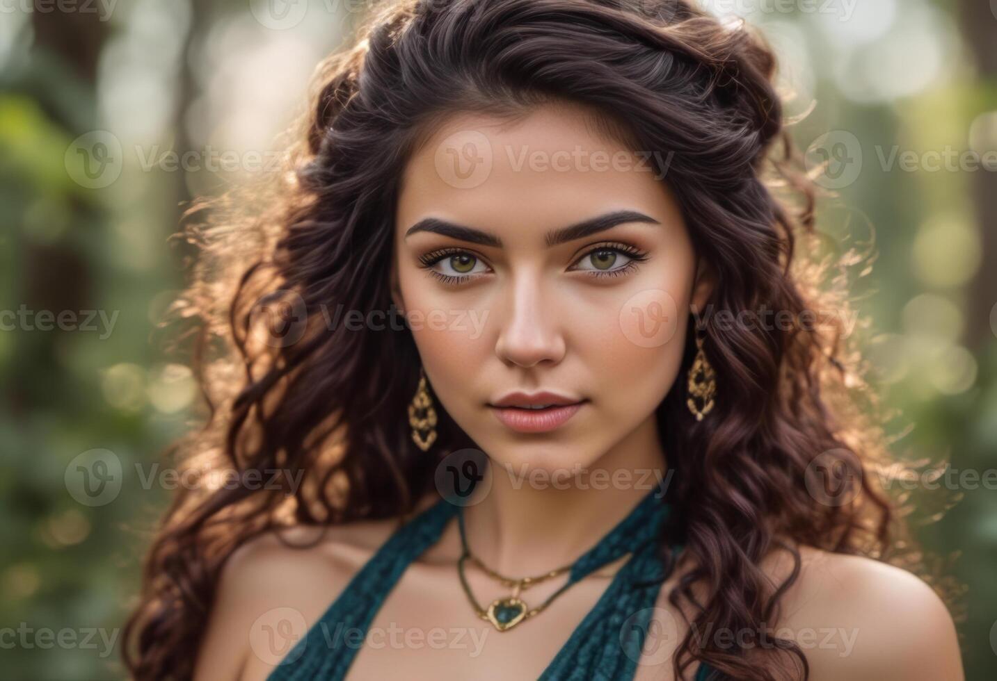 A Portrait Of Breathtakingly Gorgeous, Exotic, Beautiful Woman. photo