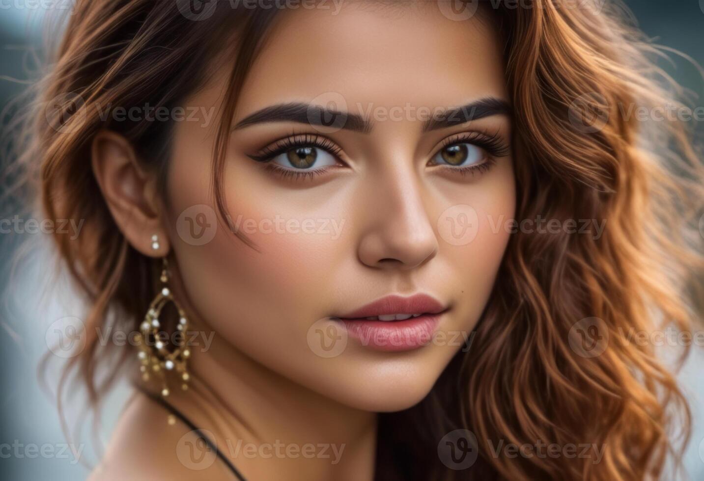 A Portrait Of Breathtakingly Gorgeous, Exotic, Beautiful Woman. photo