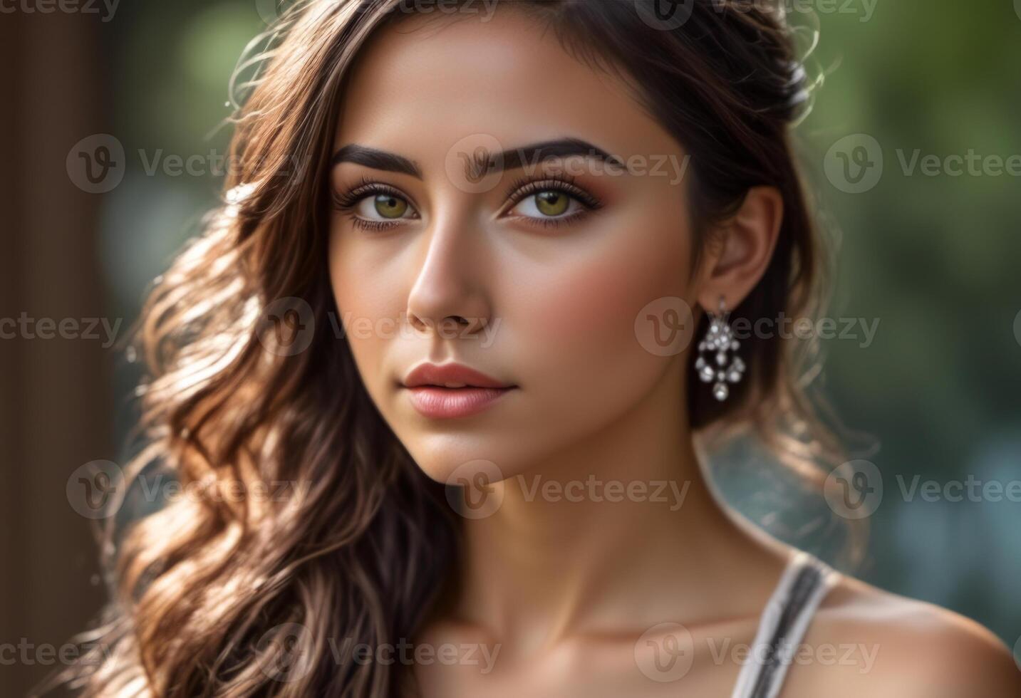 A Portrait Of Breathtakingly Gorgeous, Exotic, Beautiful Woman. photo